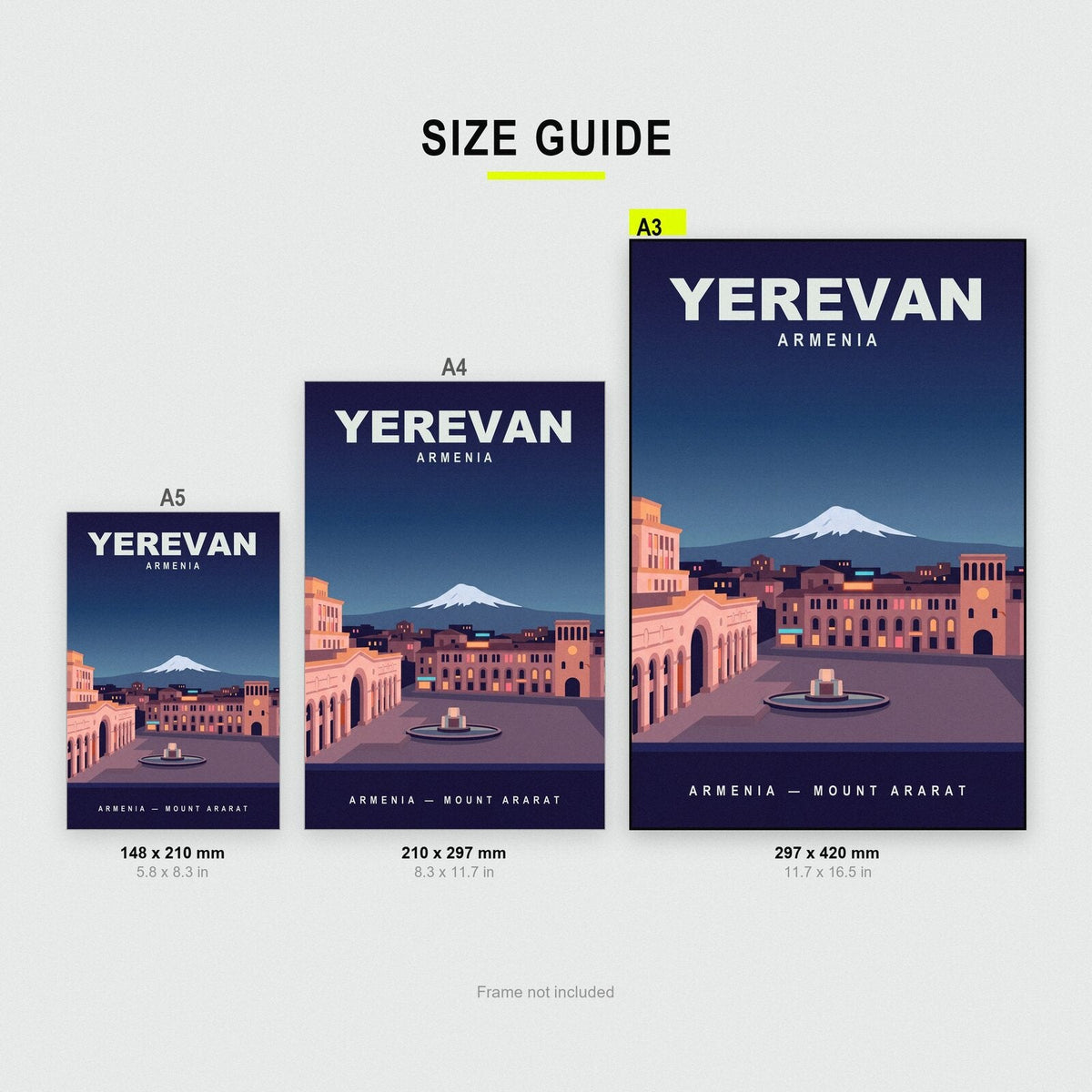 Yerevan Armenia Travel Poster Art Print