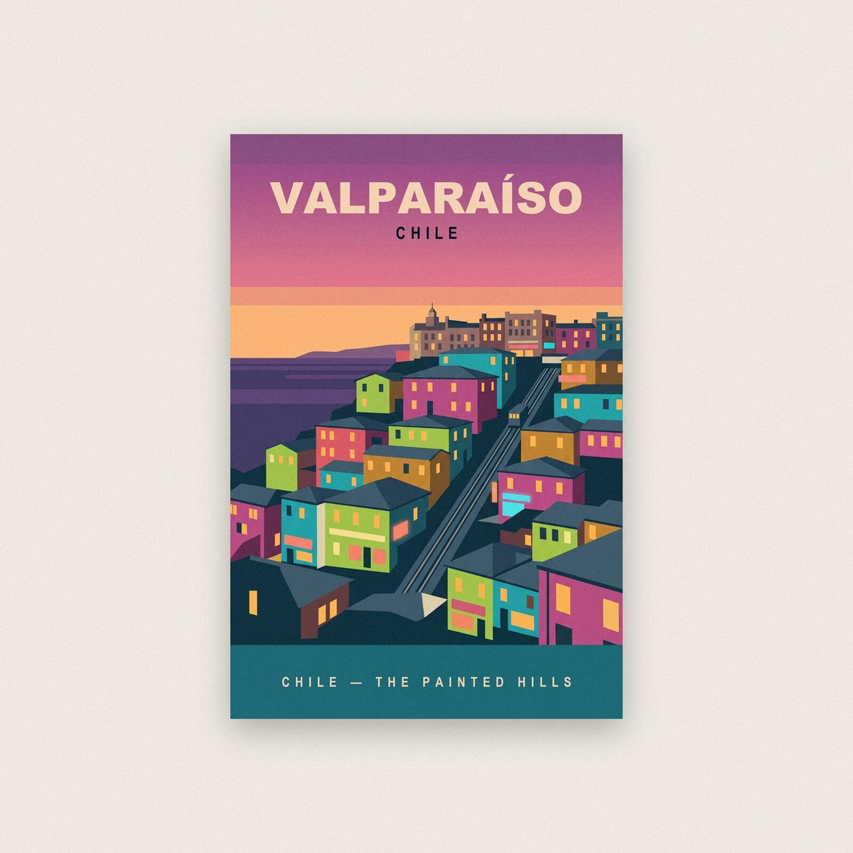 Valparaiso Chile Travel Poster Art Print