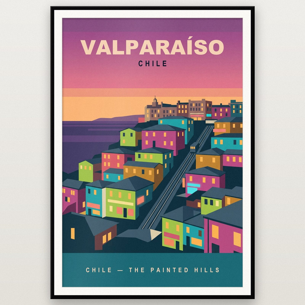 Valparaiso Chile Travel Poster Art Print