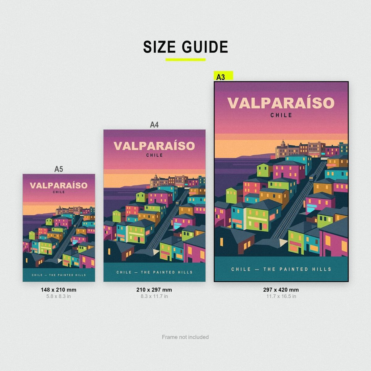 Valparaiso Chile Travel Poster Art Print
