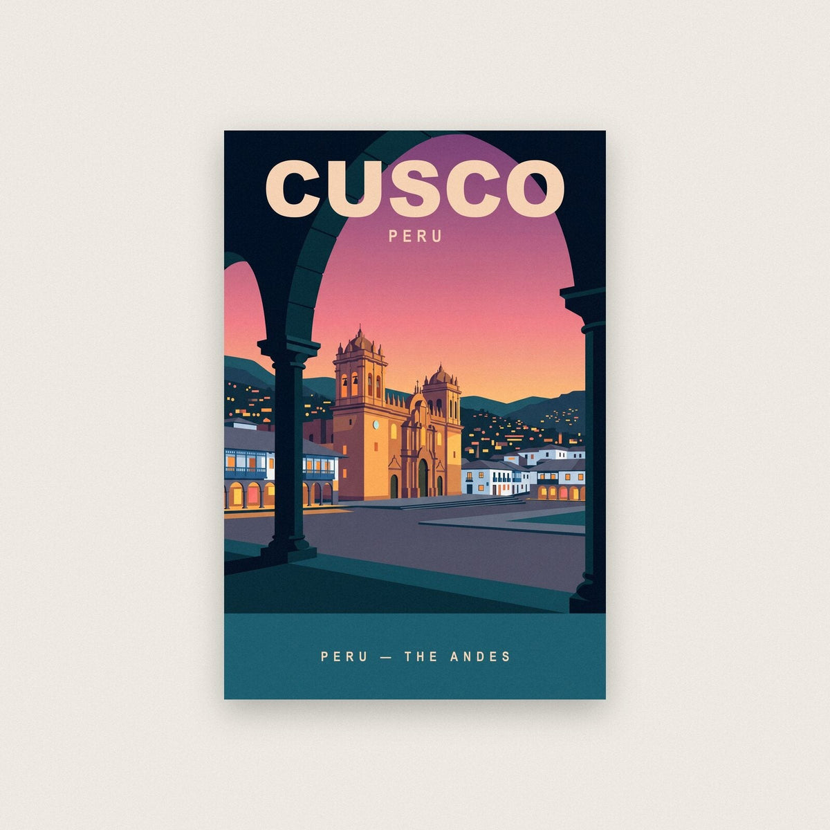 Cusco Peru Travel Poster Art Print