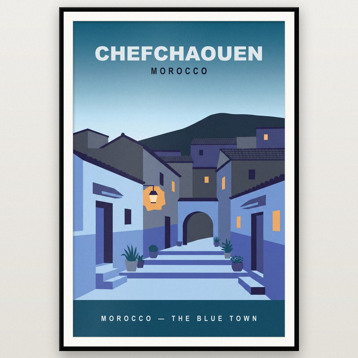 Chefchaouen Morocco Travel Poster Art Print