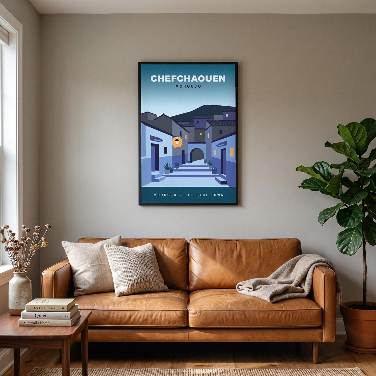 Chefchaouen Morocco Travel Poster Art Print