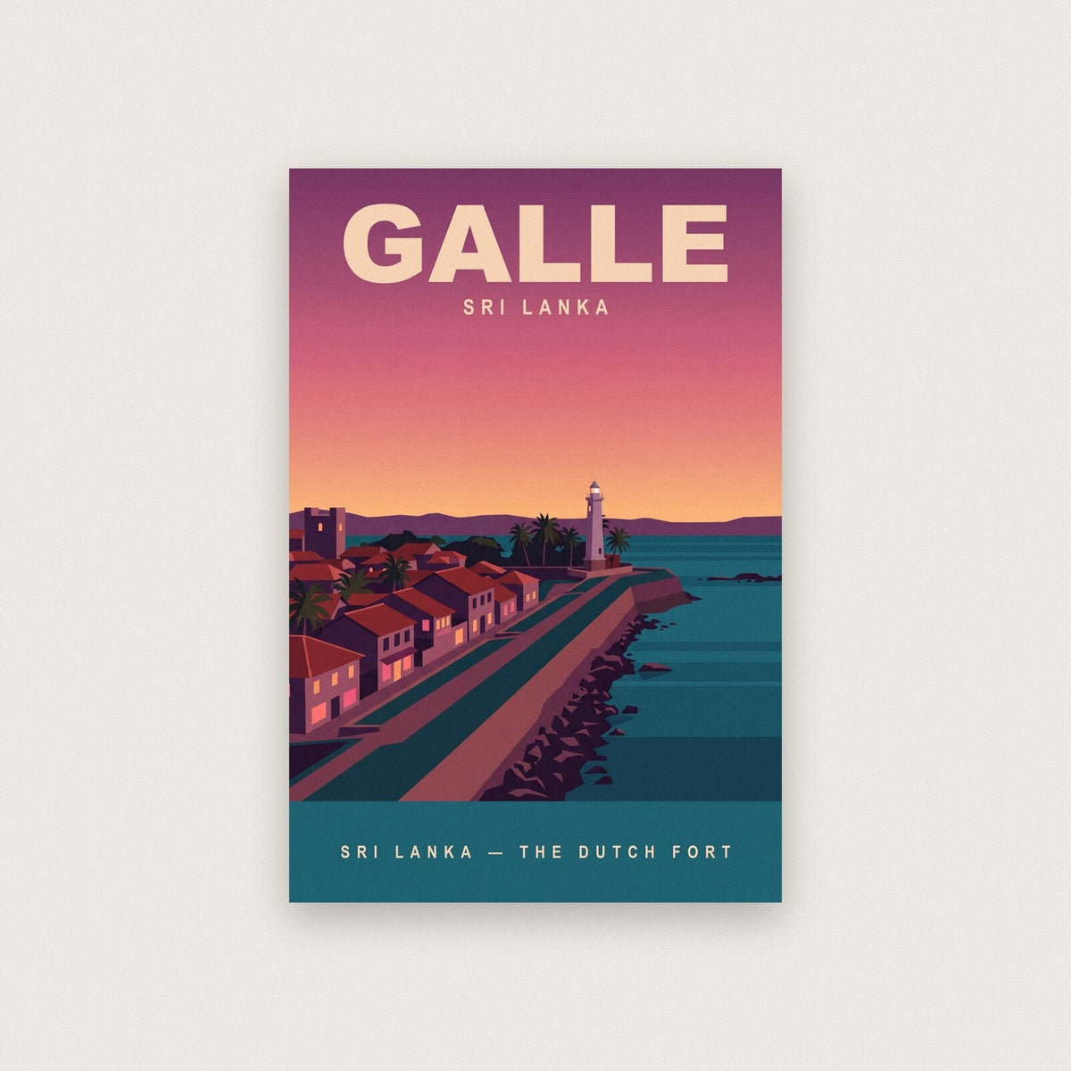 Galle Sri Lanka Travel Poster Art Print