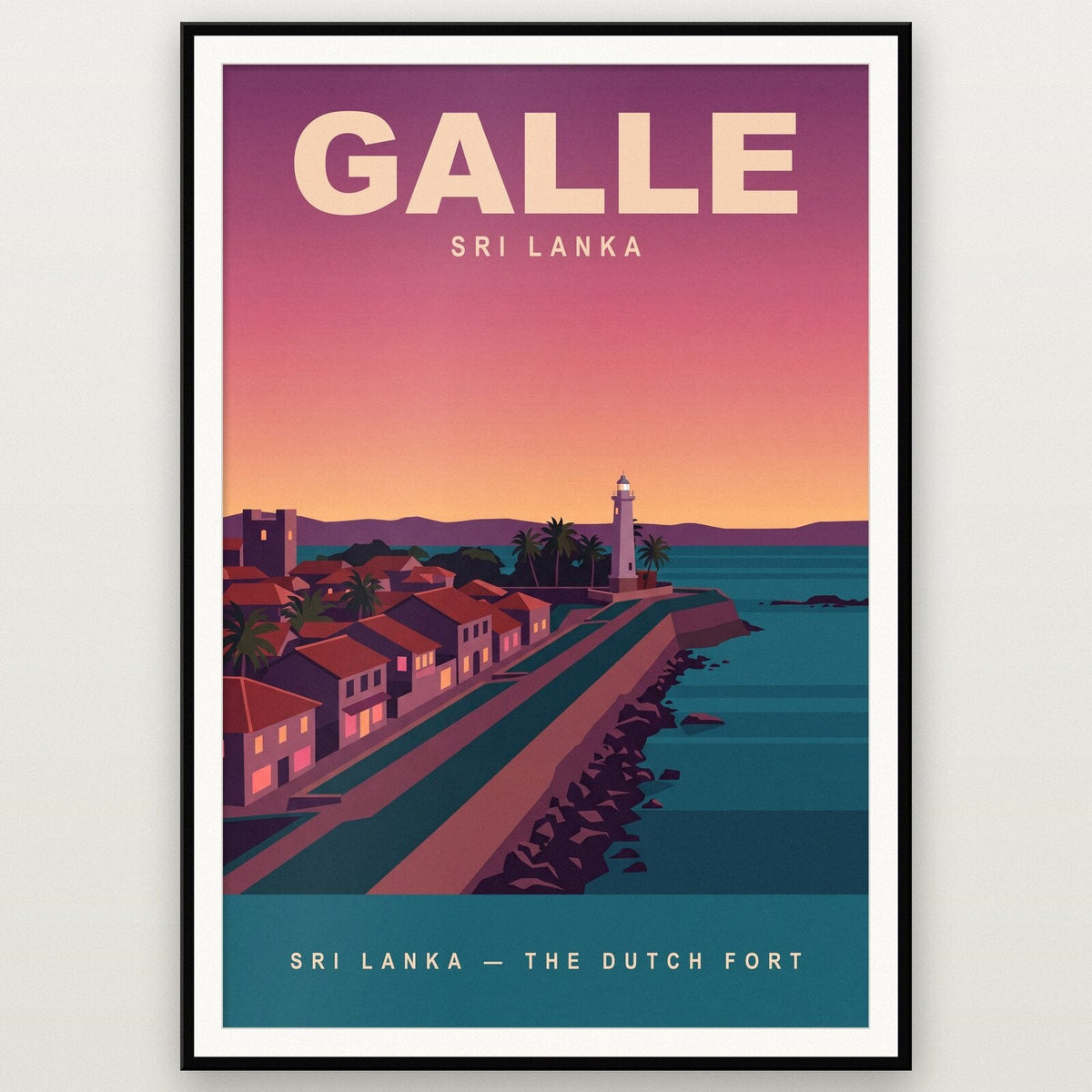 Galle Sri Lanka Travel Poster Art Print