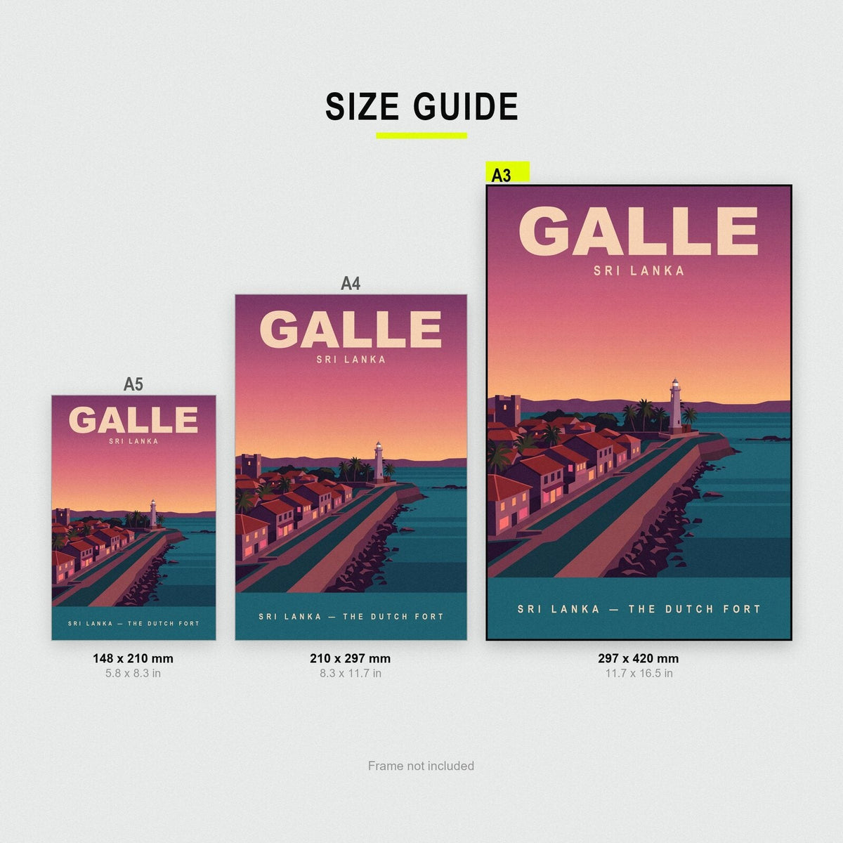 Galle Sri Lanka Travel Poster Art Print