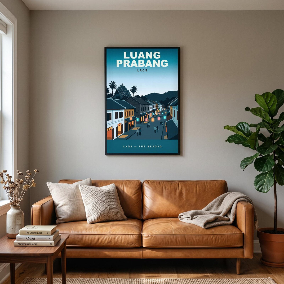 Luang Prabang Laos Travel Poster Art Print