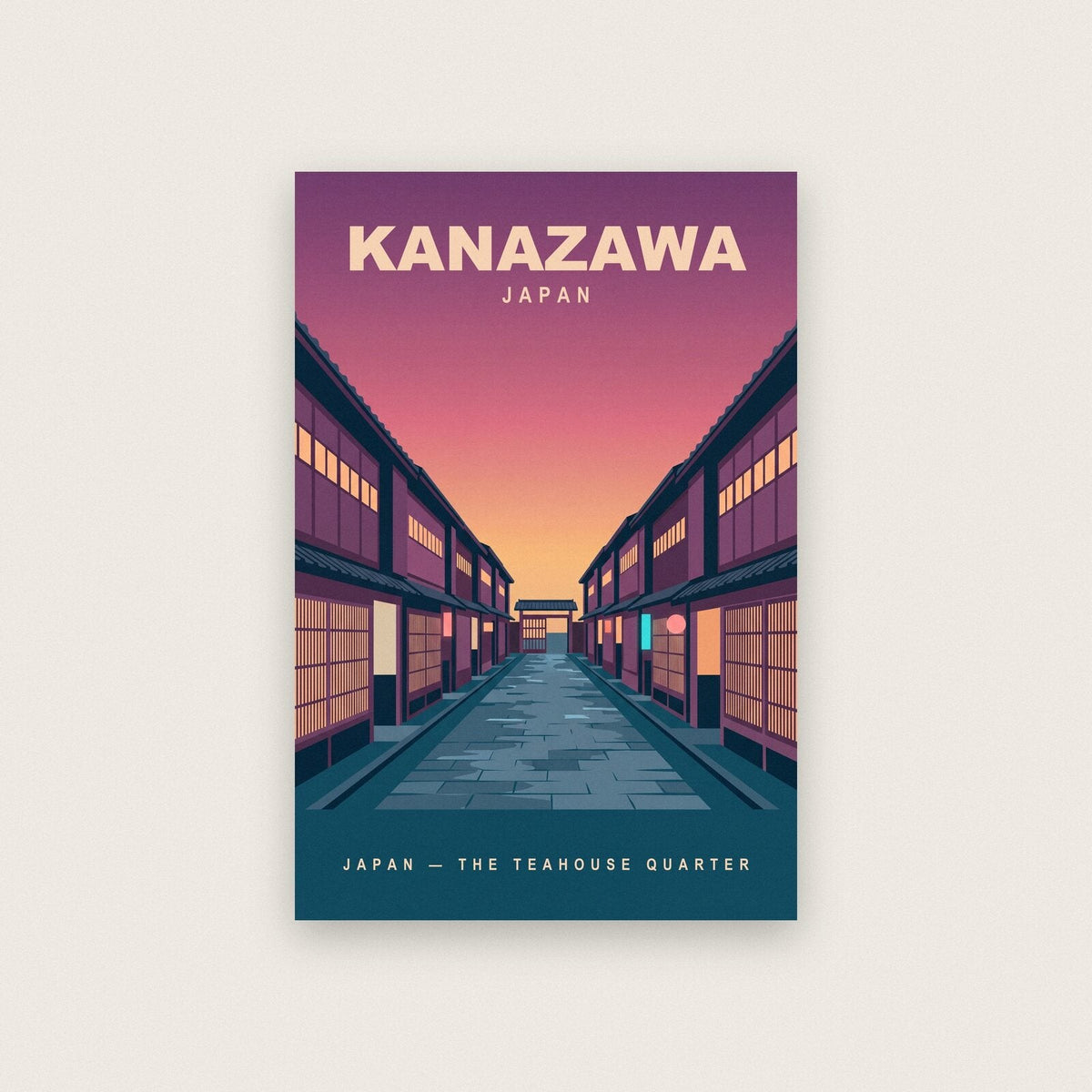 Kanazawa Japan Travel Poster Art Print