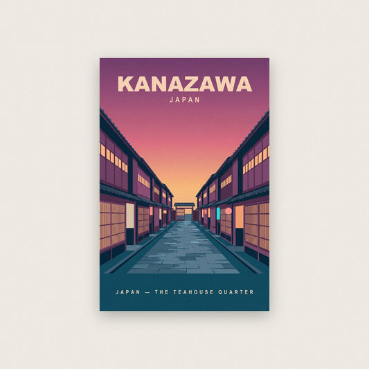 Kanazawa Japan Travel Poster Art Print