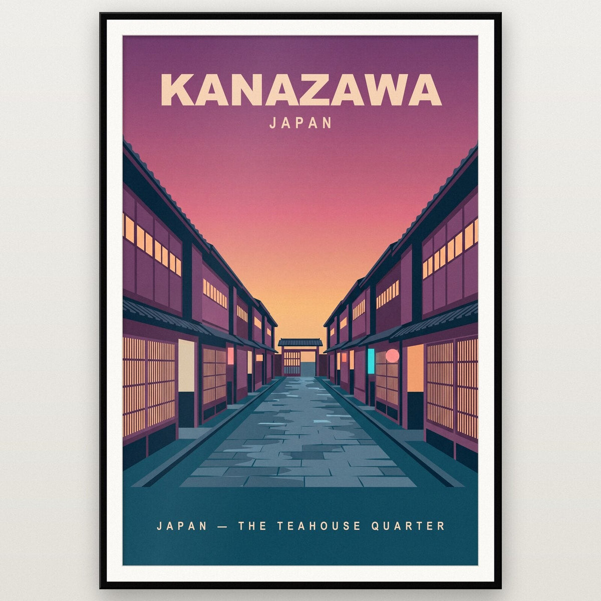 Kanazawa Japan Travel Poster Art Print