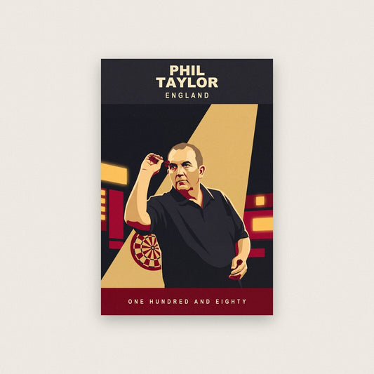 Phil Taylor One Hundred And Eighty Darts Art Print