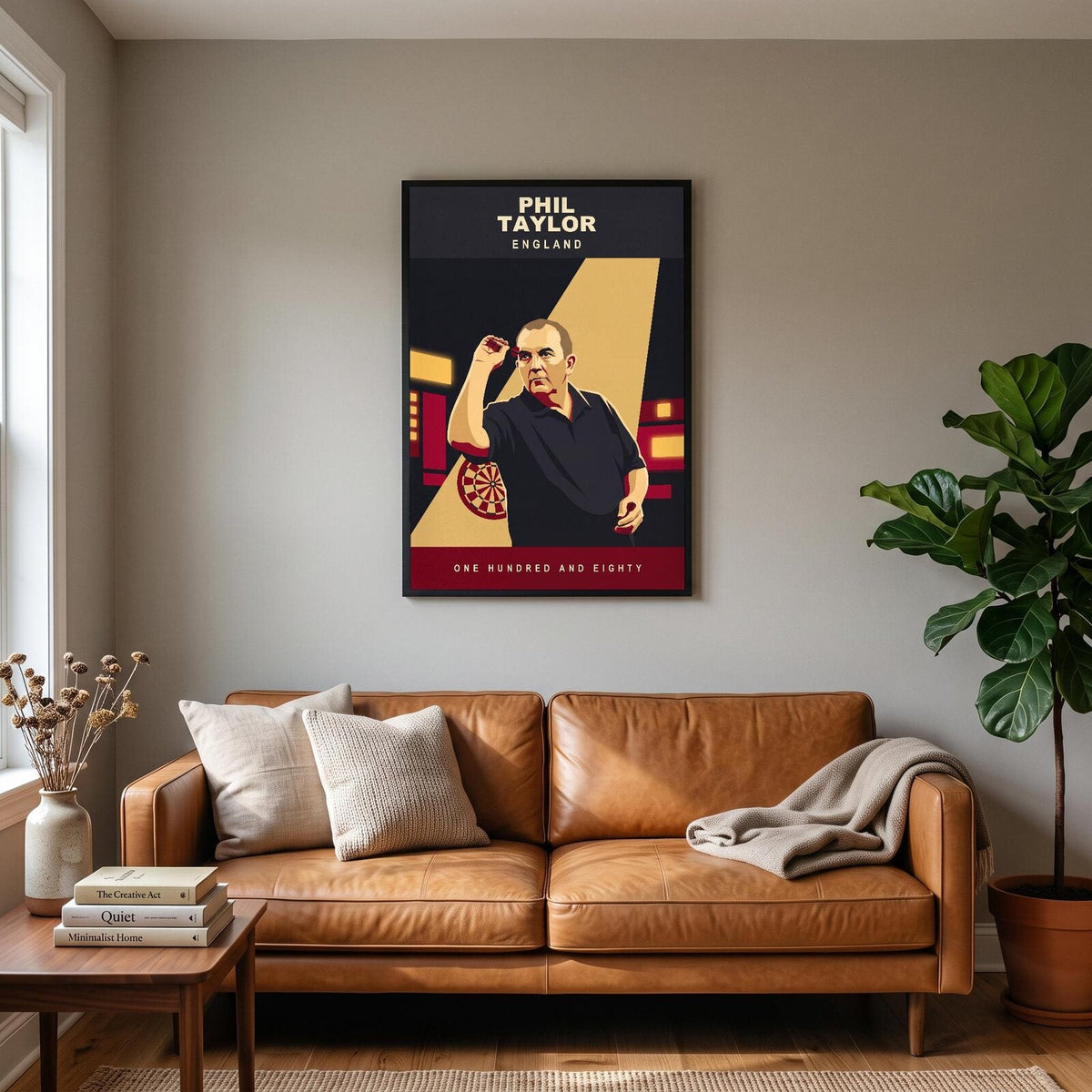 Phil Taylor One Hundred And Eighty Darts Art Print