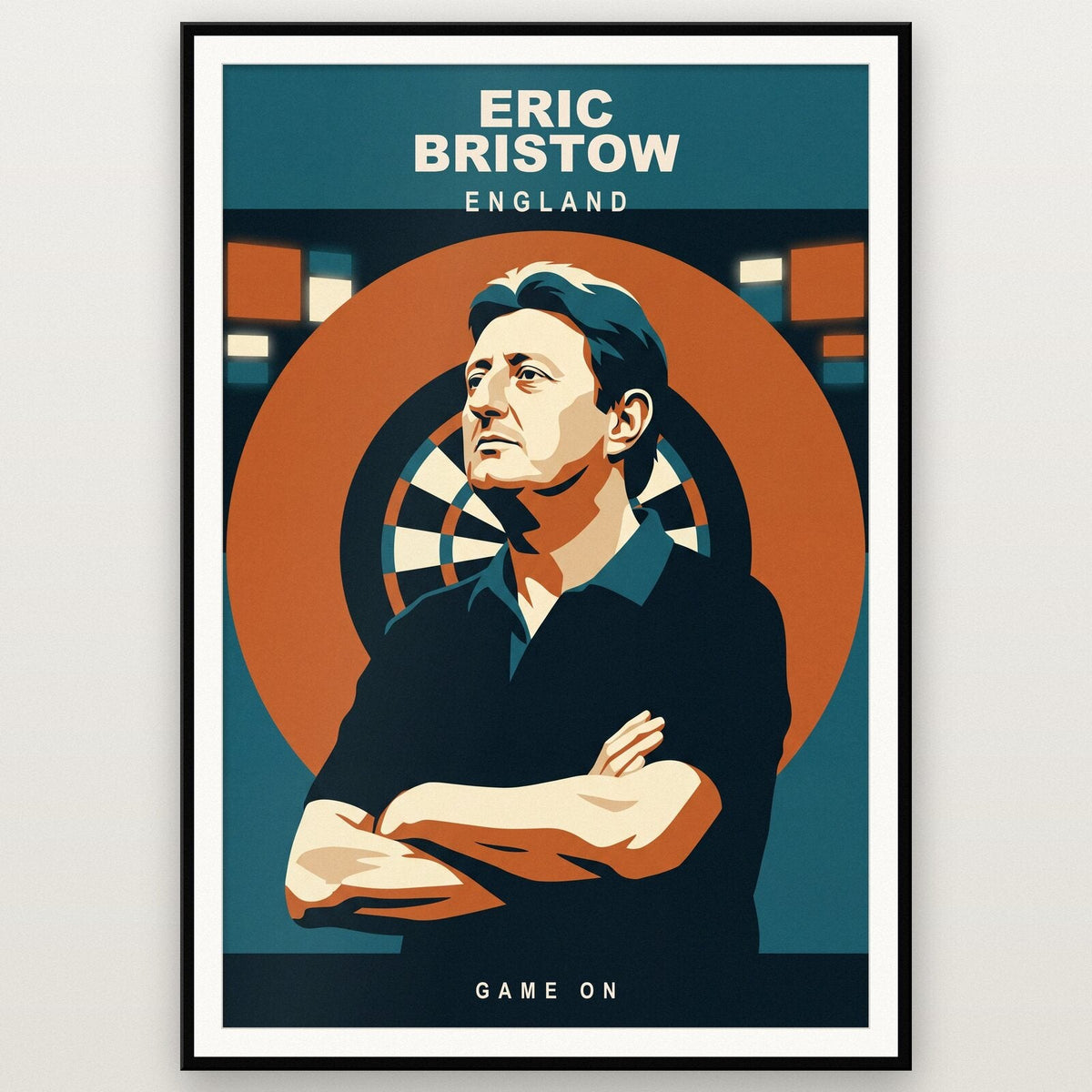 Eric Bristow Game On Darts Art Print