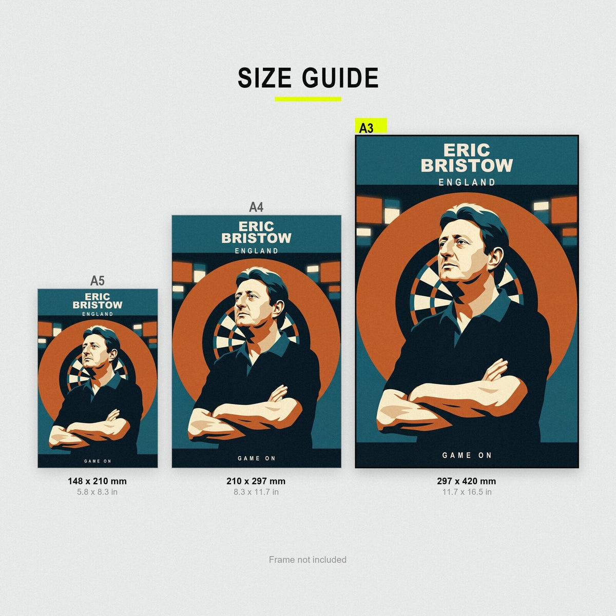 Eric Bristow Game On Darts Art Print