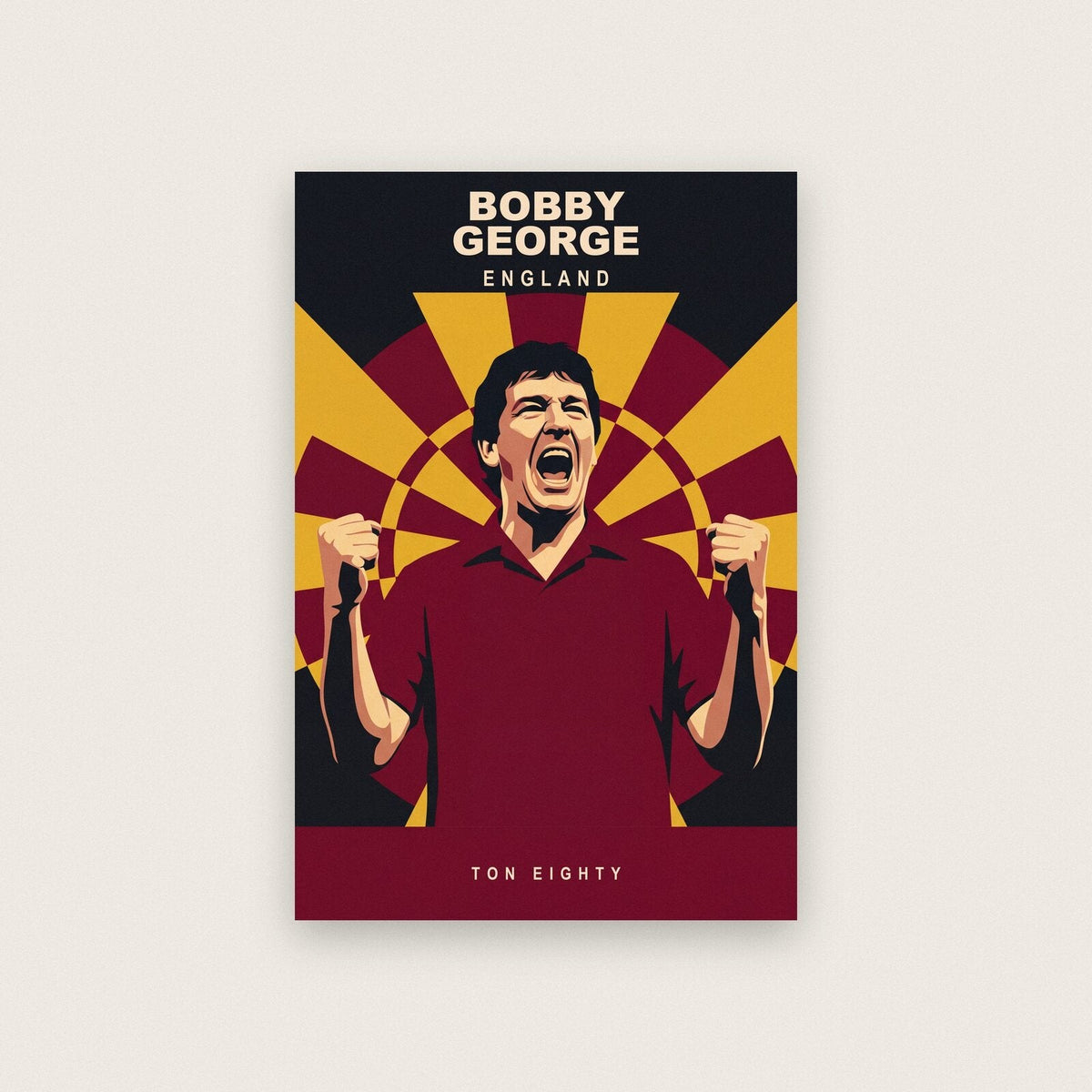 Bobby George Ton Eighty Darts Art Print