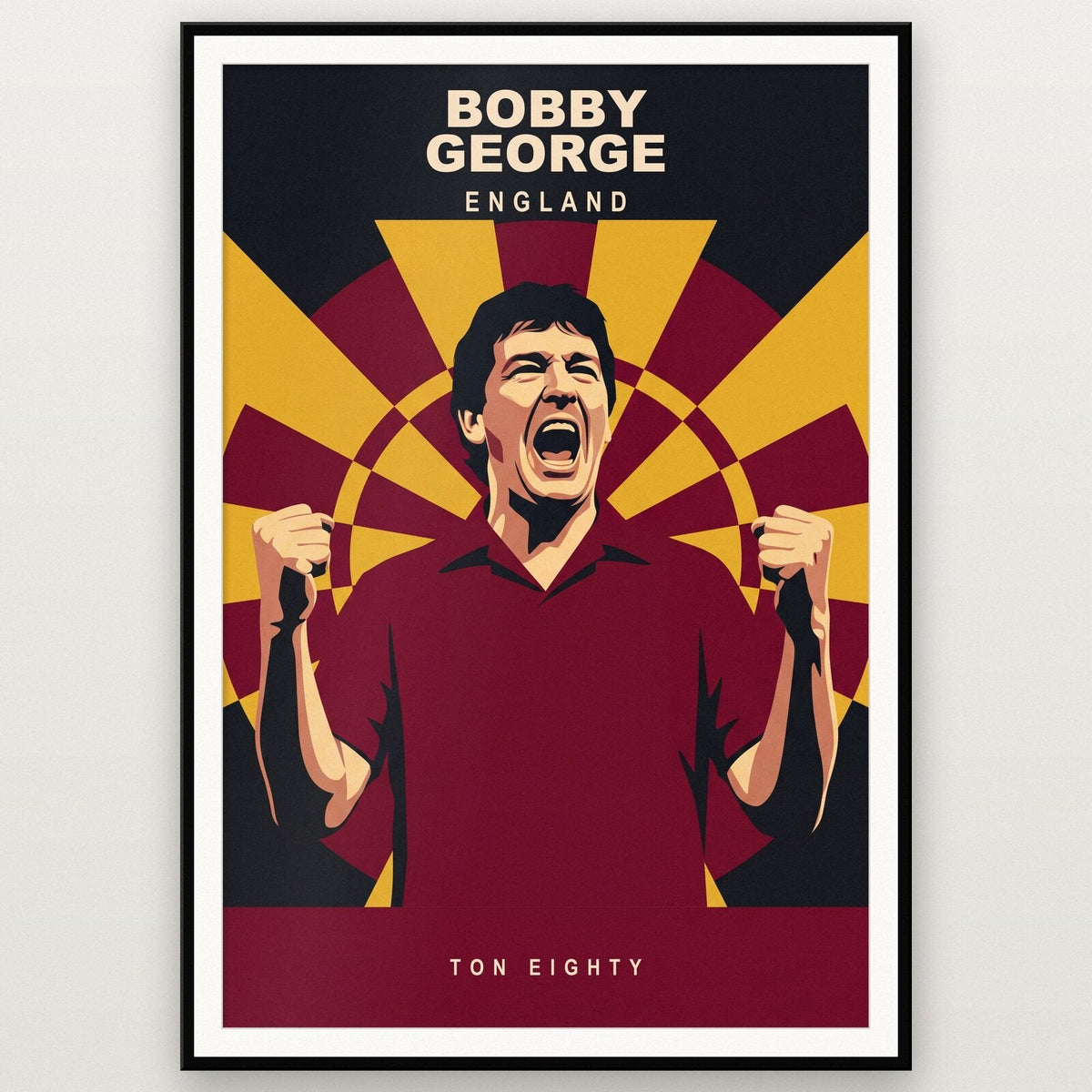 Bobby George Ton Eighty Darts Art Print