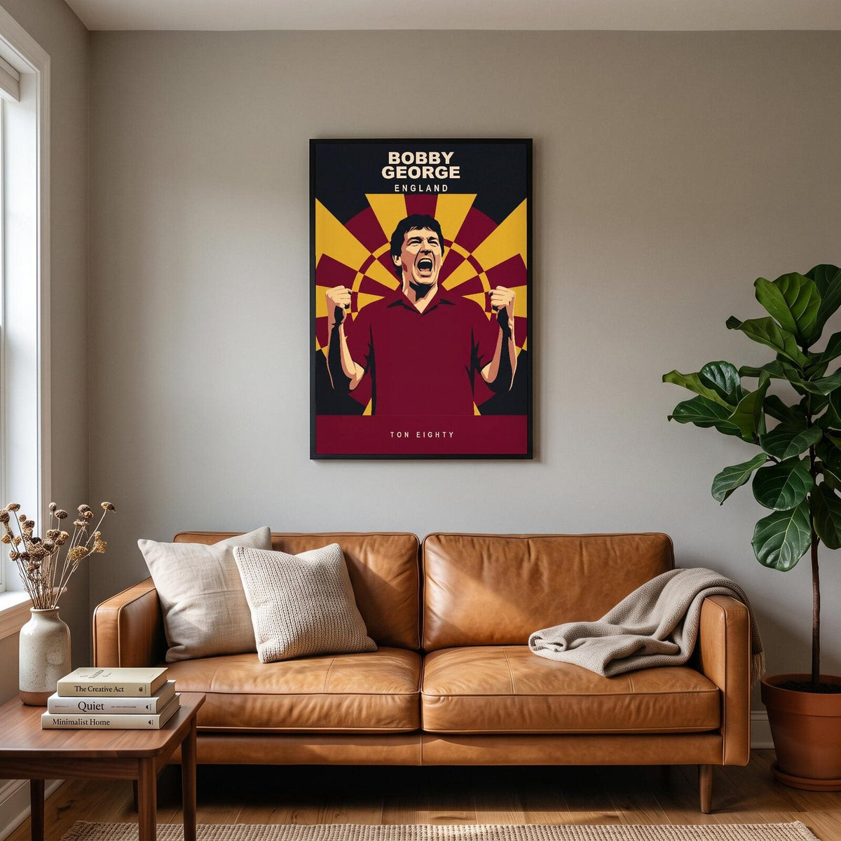 Bobby George Ton Eighty Darts Art Print