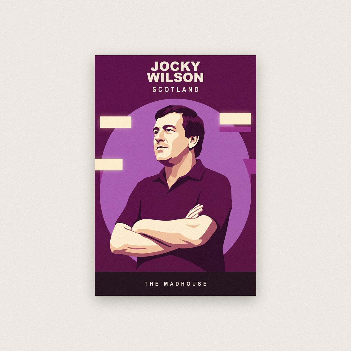 Jocky Wilson The Madhouse Darts Art Print
