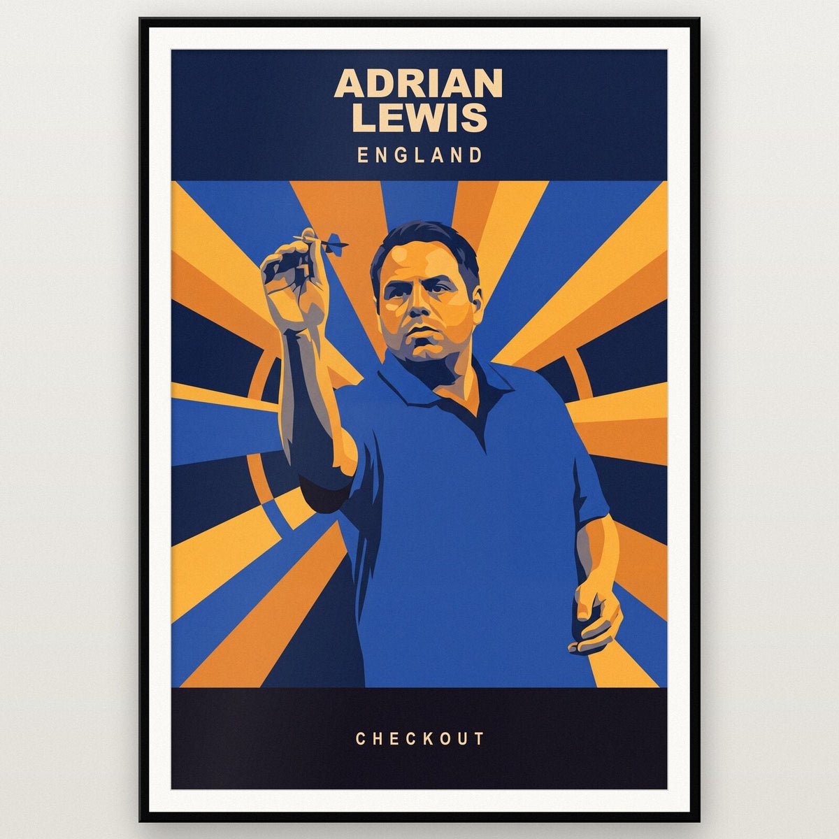 Adrian Lewis Checkout Darts Art Print
