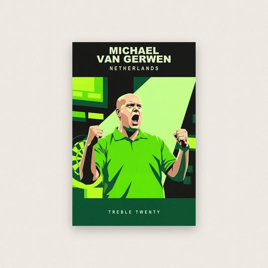 Michael van Gerwen Treble Twenty Darts Art Print