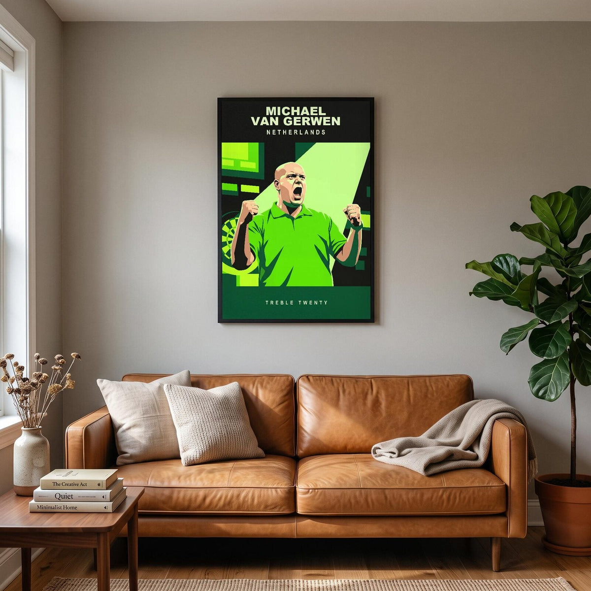 Michael van Gerwen Treble Twenty Darts Art Print