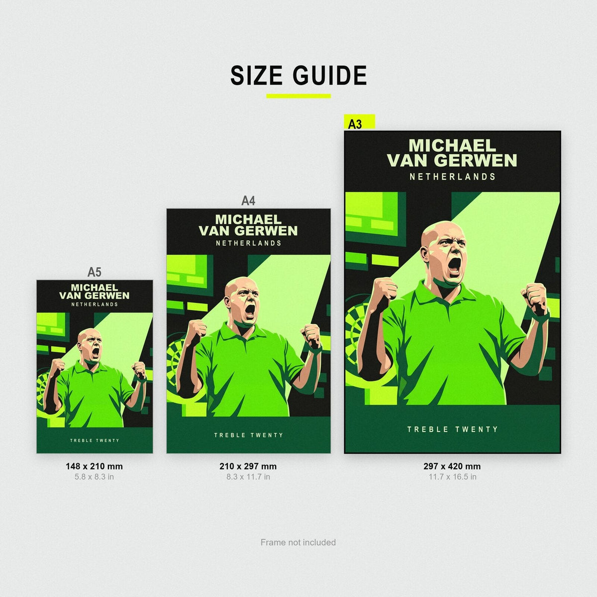 Michael van Gerwen Treble Twenty Darts Art Print