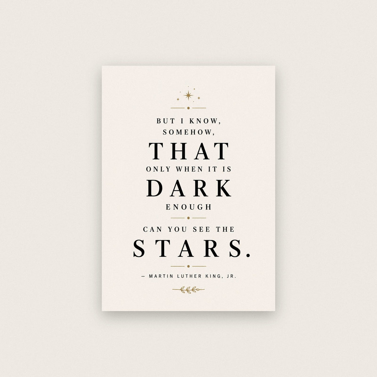 Martin Luther King Stars Quote Print