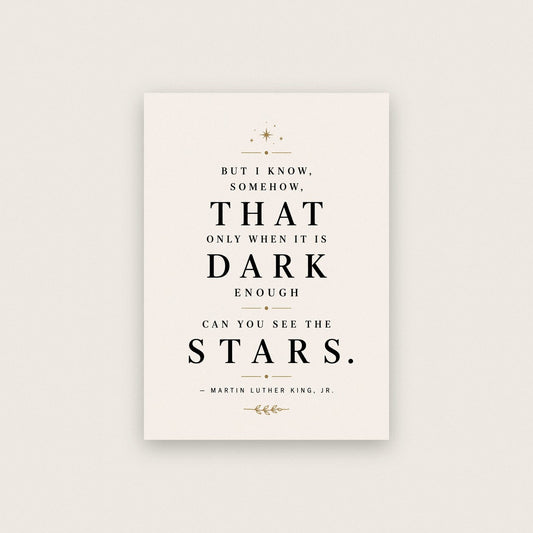 Martin Luther King Stars Quote Print