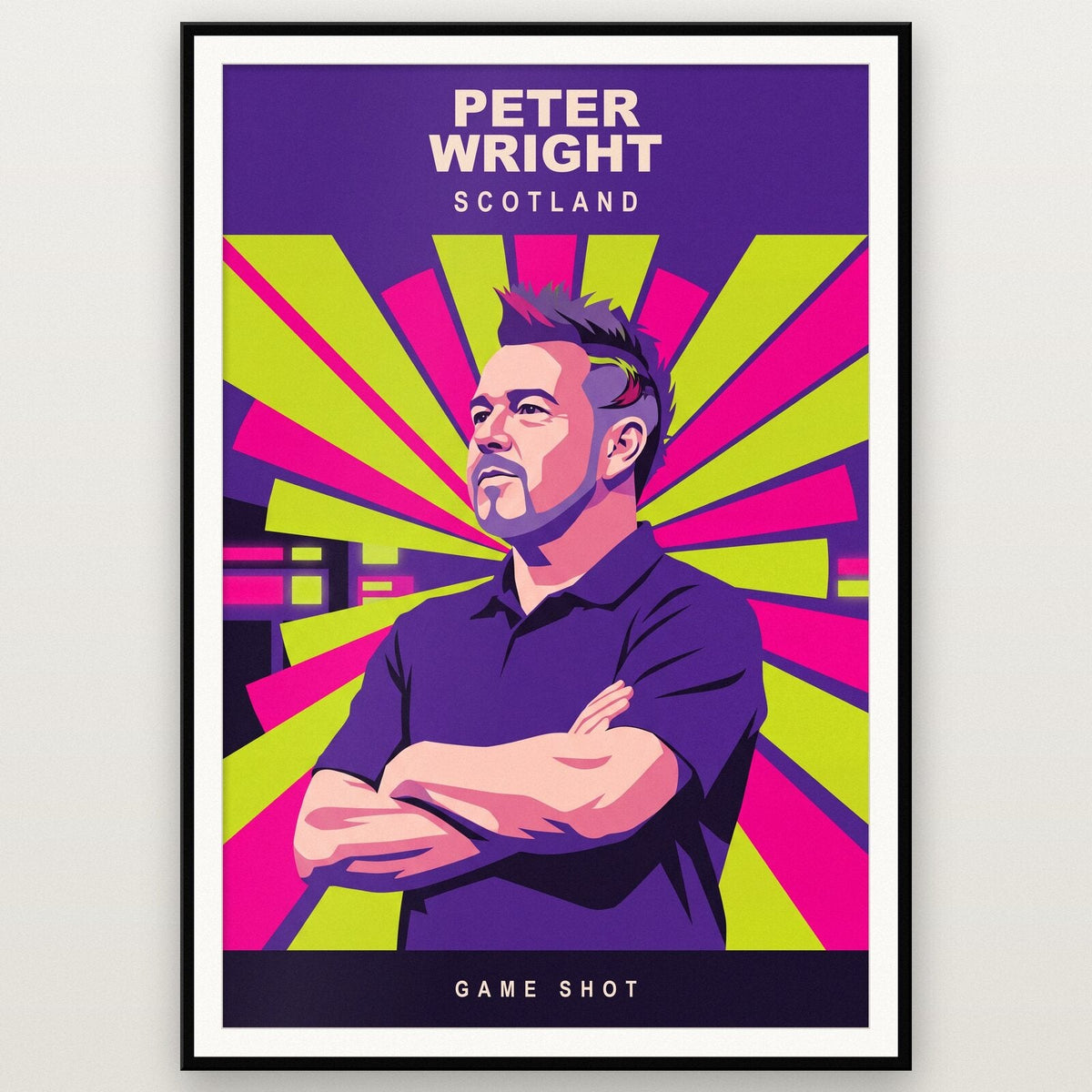 Peter Wright Game Shot Darts Art Print