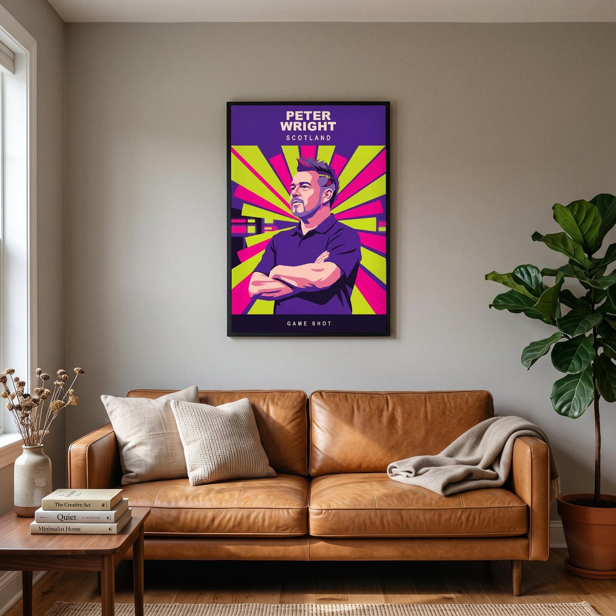 Peter Wright Game Shot Darts Art Print