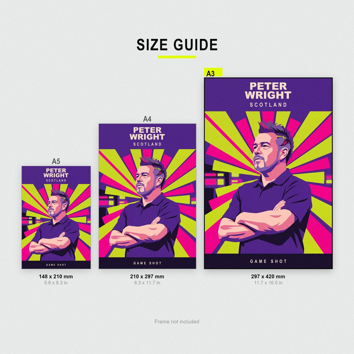 Peter Wright Game Shot Darts Art Print