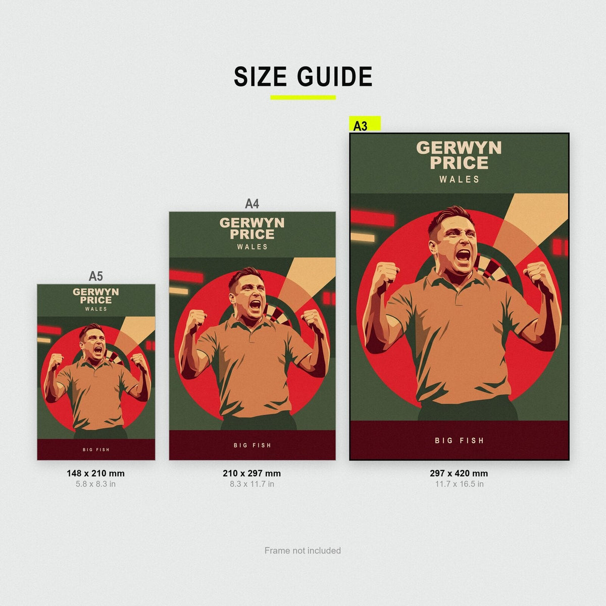 Gerwyn Price Big Fish Darts Art Print