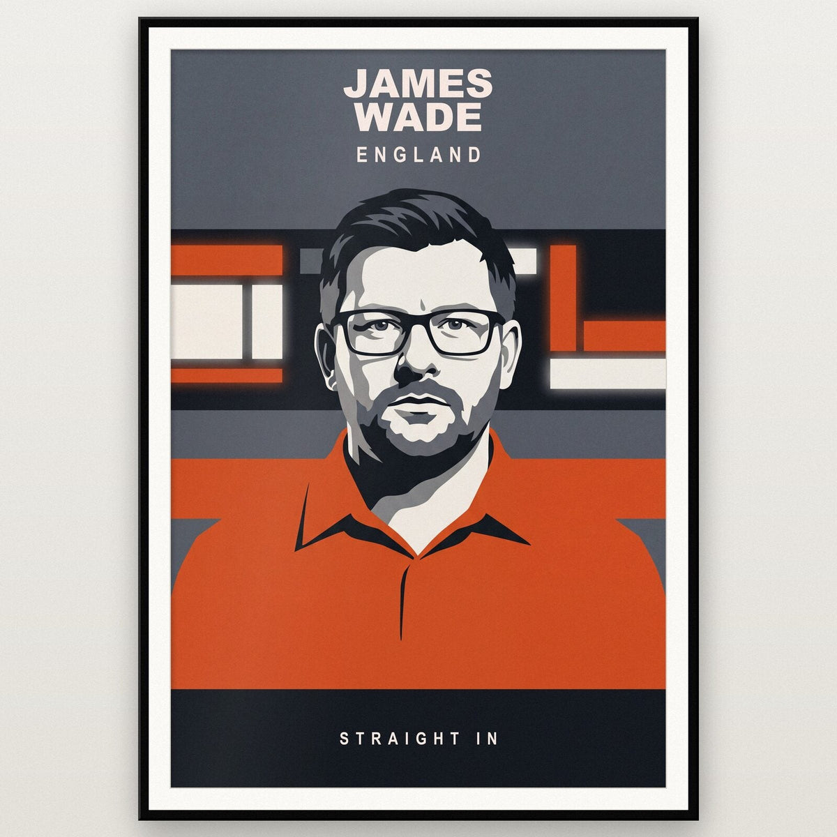 James Wade Straight In Darts Art Print
