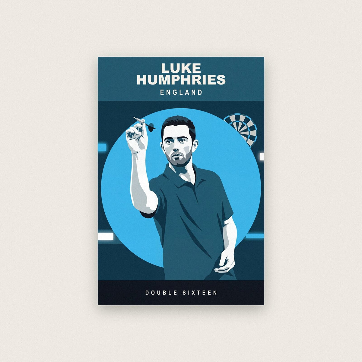 Luke Humphries Double Sixteen Darts Art Print