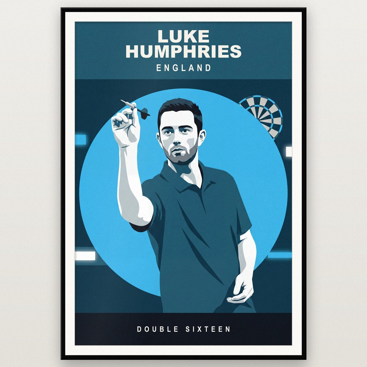 Luke Humphries Double Sixteen Darts Art Print