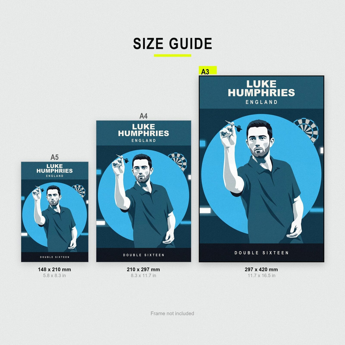 Luke Humphries Double Sixteen Darts Art Print