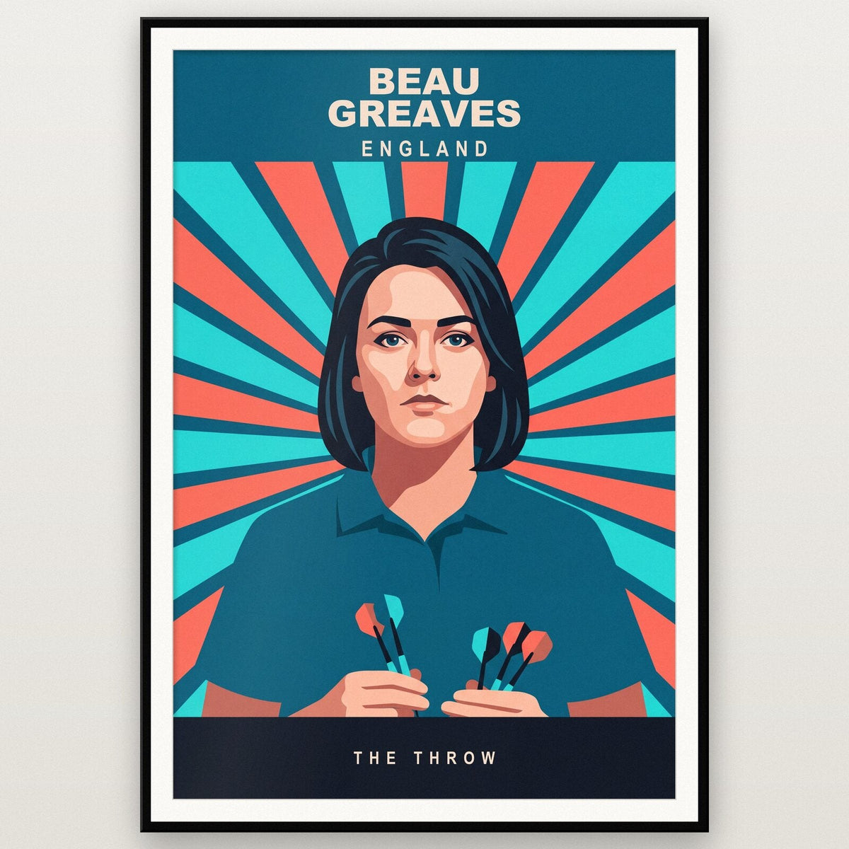 Beau Greaves The Throw Darts Art Print