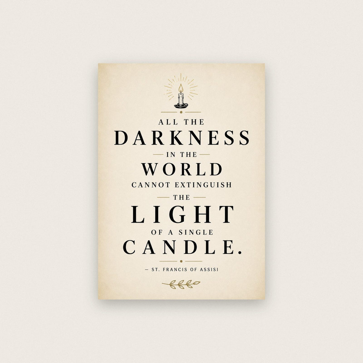 St Francis of Assisi Quote Print