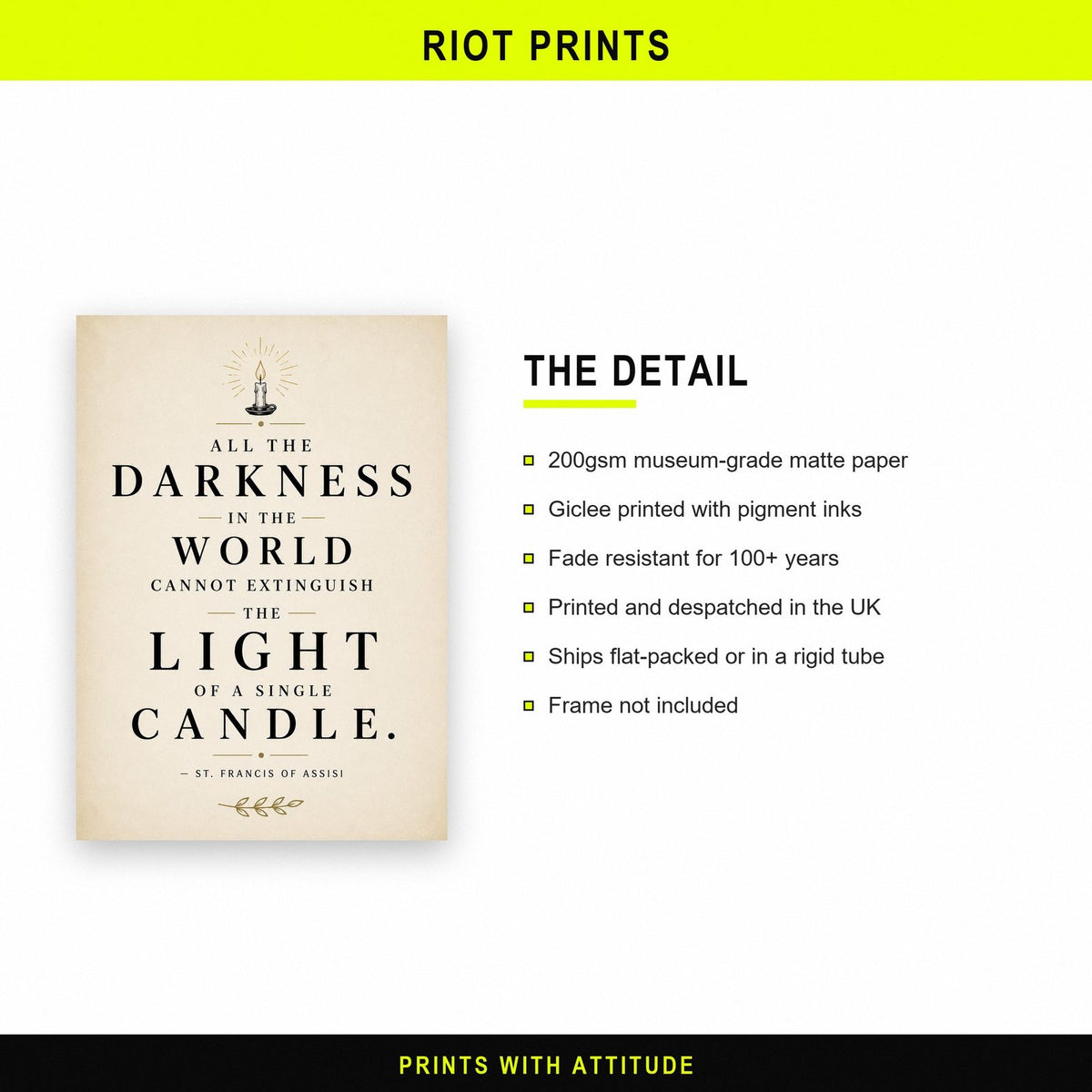 St Francis of Assisi Quote Print paper and printing specification
