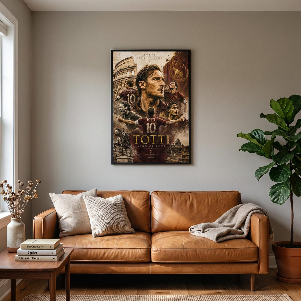Francesco Totti King Of Rome Football Art Print