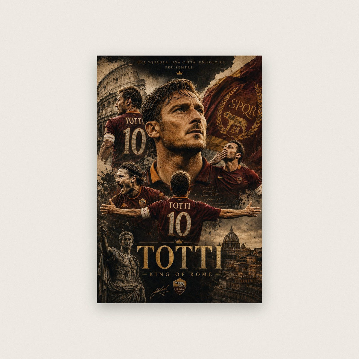 Francesco Totti Roma Legend Football Art Print