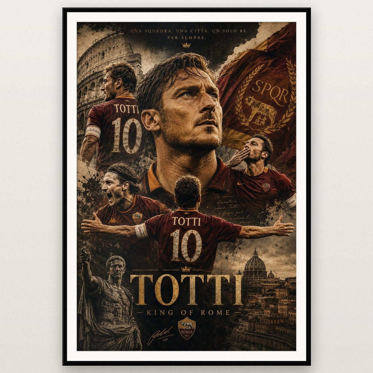 Francesco Totti Roma Legend Football Art Print