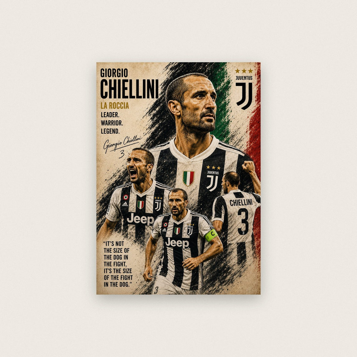 Giorgio Chiellini Juventus Legend Poster
