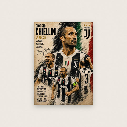 Giorgio Chiellini Juventus Legend Poster
