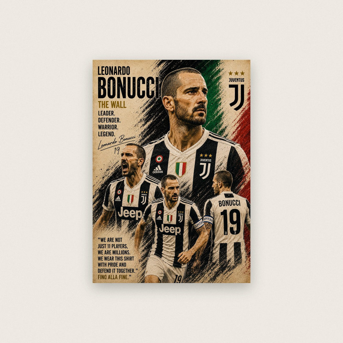 Leonardo Bonucci Juventus Legend Print