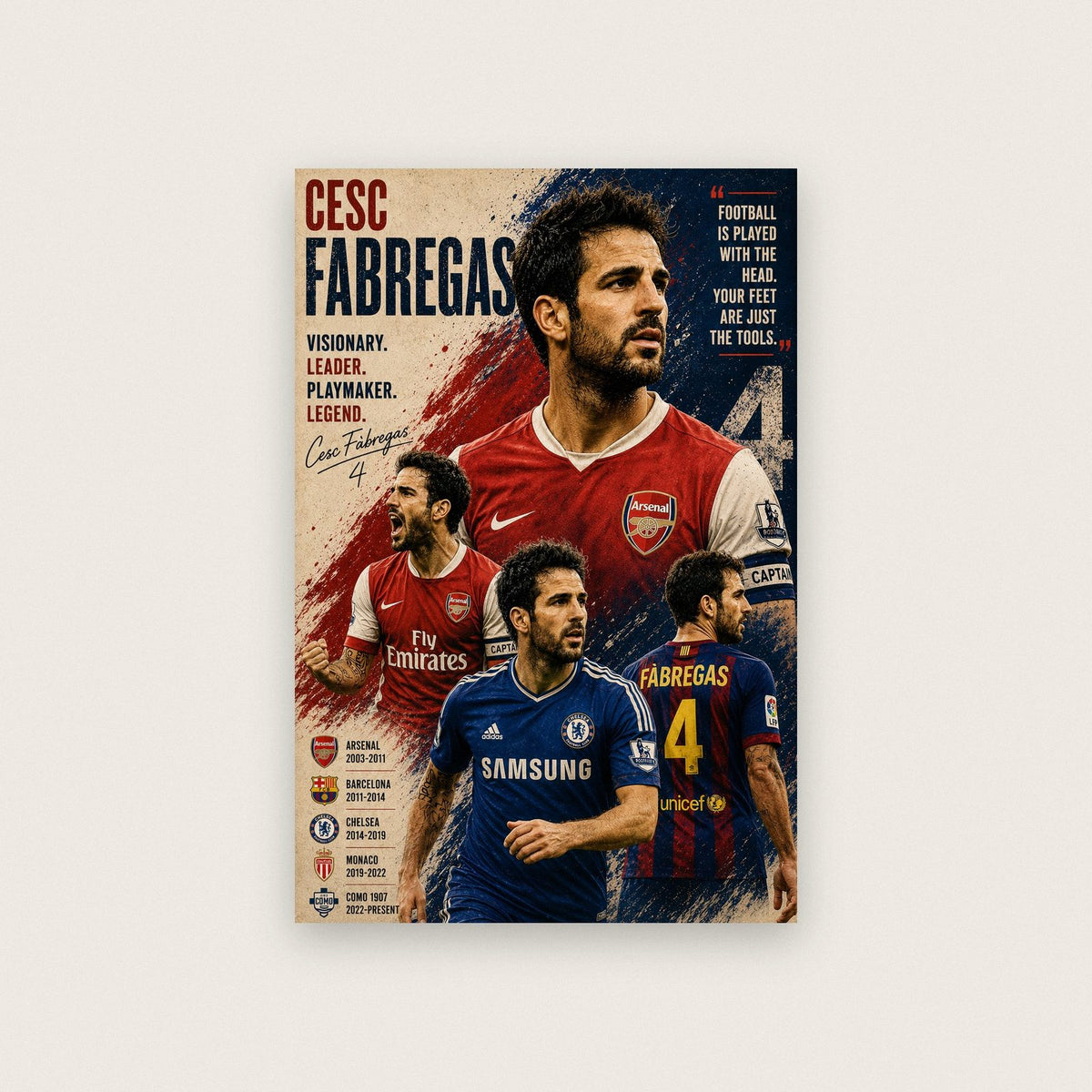 Cesc Fabregas Football Legend Print