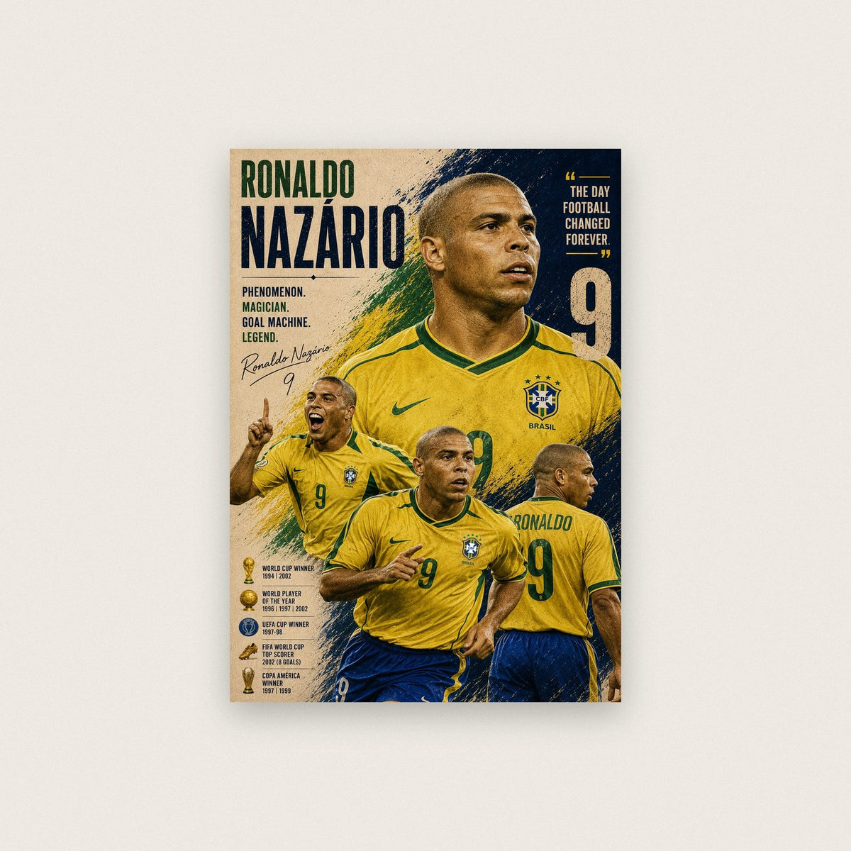 Ronaldo Nazario The Phenomenon Football Art Print
