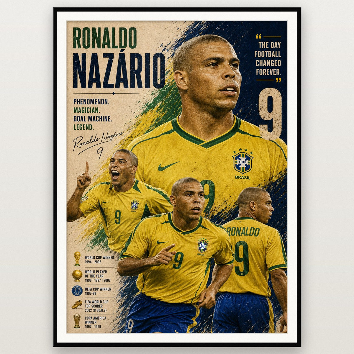 Ronaldo Nazario The Phenomenon Football Art Print