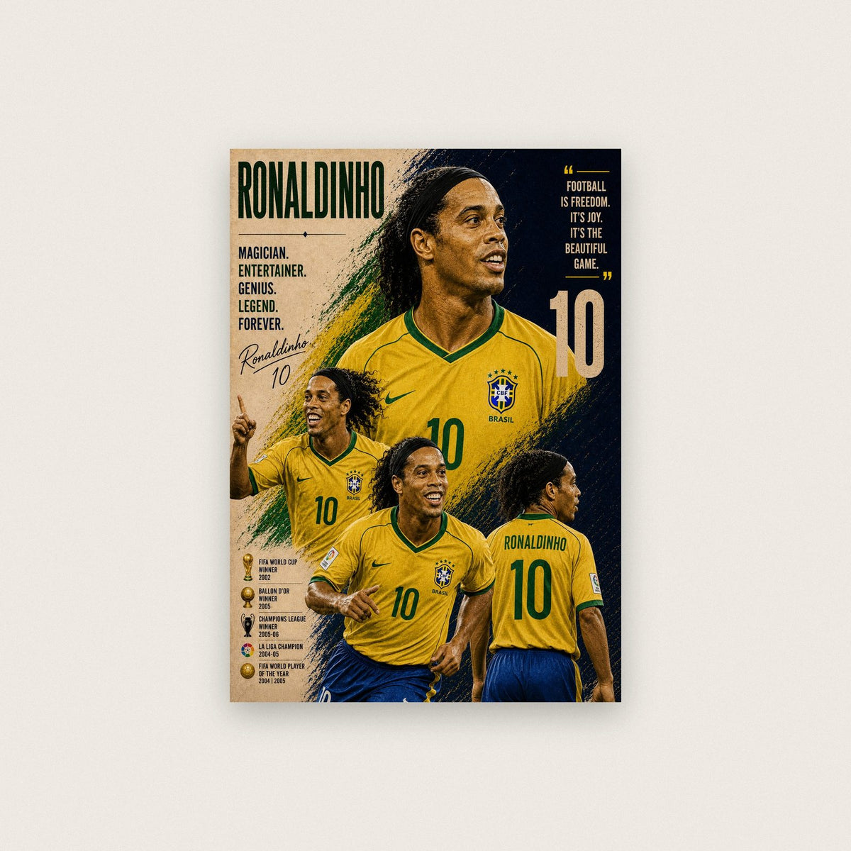 Ronaldinho Brazil Legend Poster Print