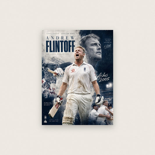 Andrew Flintoff Ashes 2005 Cricket Print